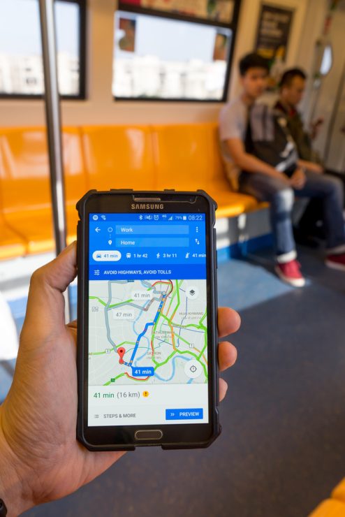 google map train