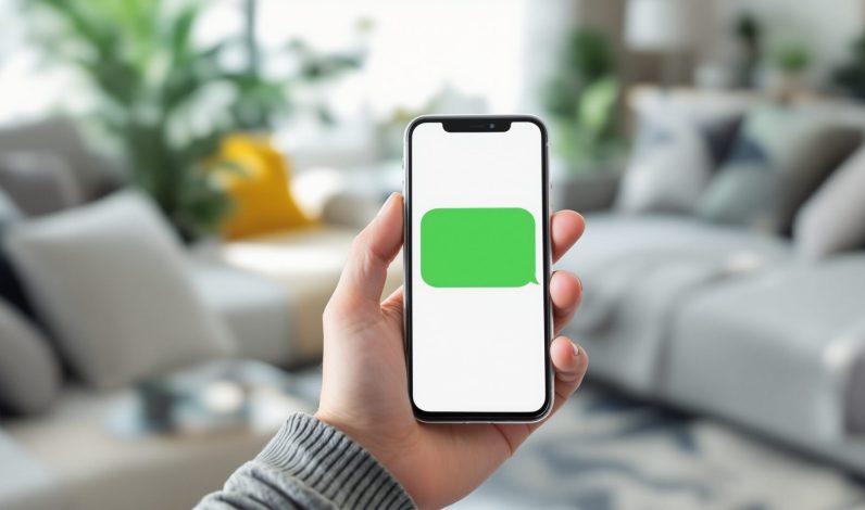 envoyer par message texte vert
