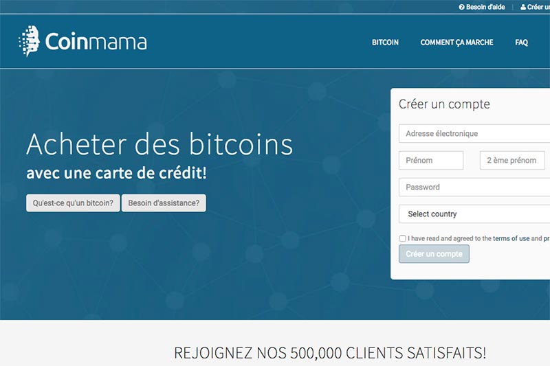 coinmama bitcoin achat