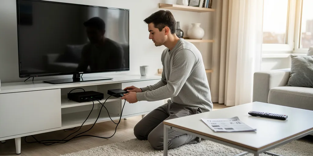 branchement décodeur tv