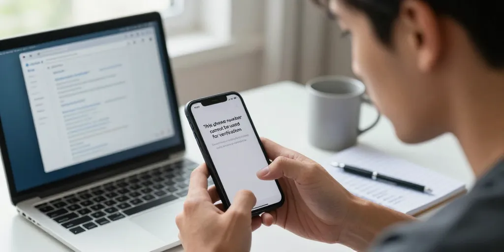 impossible d'utiliser ce numéro de téléphone pour la validation.