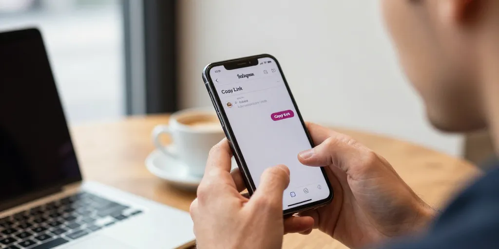comment copier le lien instagram sur l'application