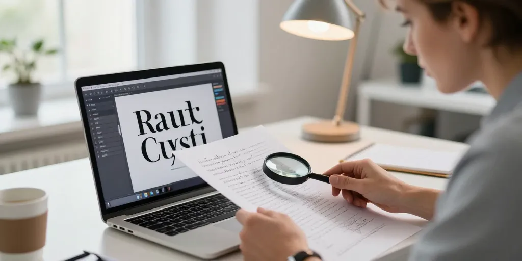 rechercher police d'écriture