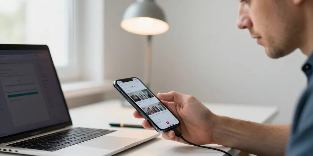 Comment importer les photos de mon portable sur ordinateur : la méthode rapide ?