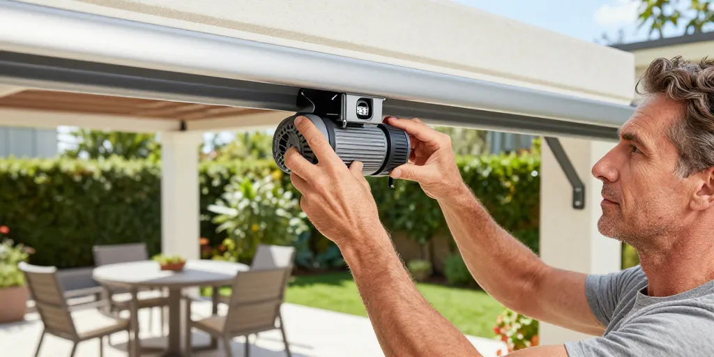 Moteur store banne manuel : la technique pour motoriser votre terrasse sans difficulté